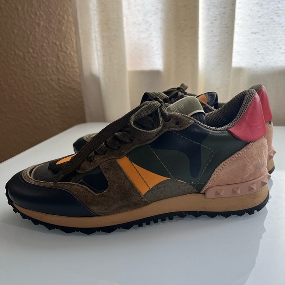 VALENTINO GARAVANI ROCKRUNNER CAMOUFLAGE SNEAKERS - Picture 3 of 12